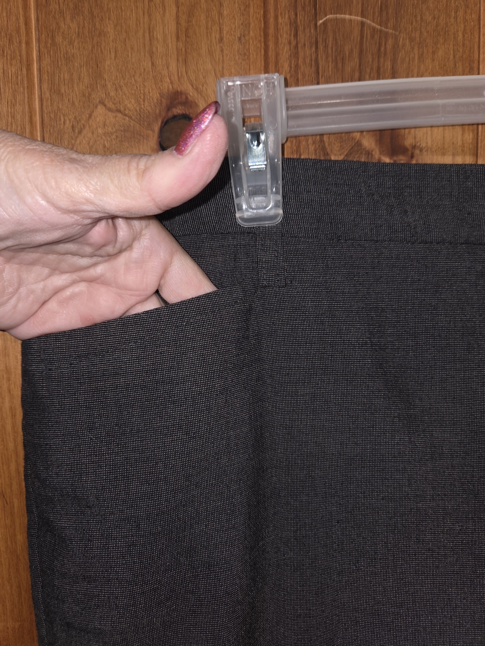 G.H. Bass & Co. Women's Charcoal Gray Straight-Leg Trousers - Picture 3 of 10